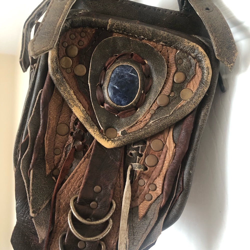 Brand New Leather Saddle Bag Purse